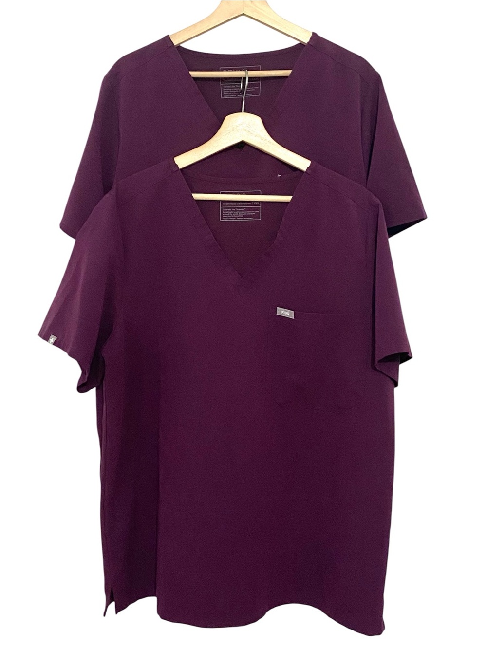 Figs 2 Scrubs Tops Set XXL Catarina Tops Deep Purple PO 1957